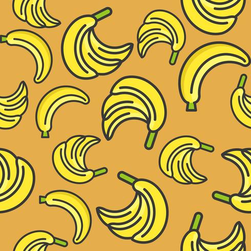 Nahtloses Muster der Banane für Tapete oder Packpapier vektor