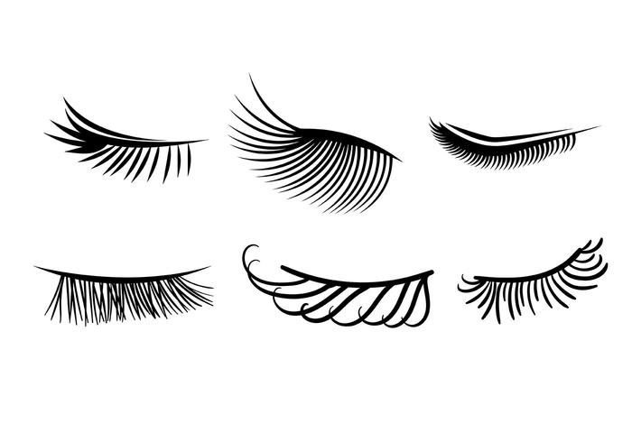 Wimpern Clipart Set vektor