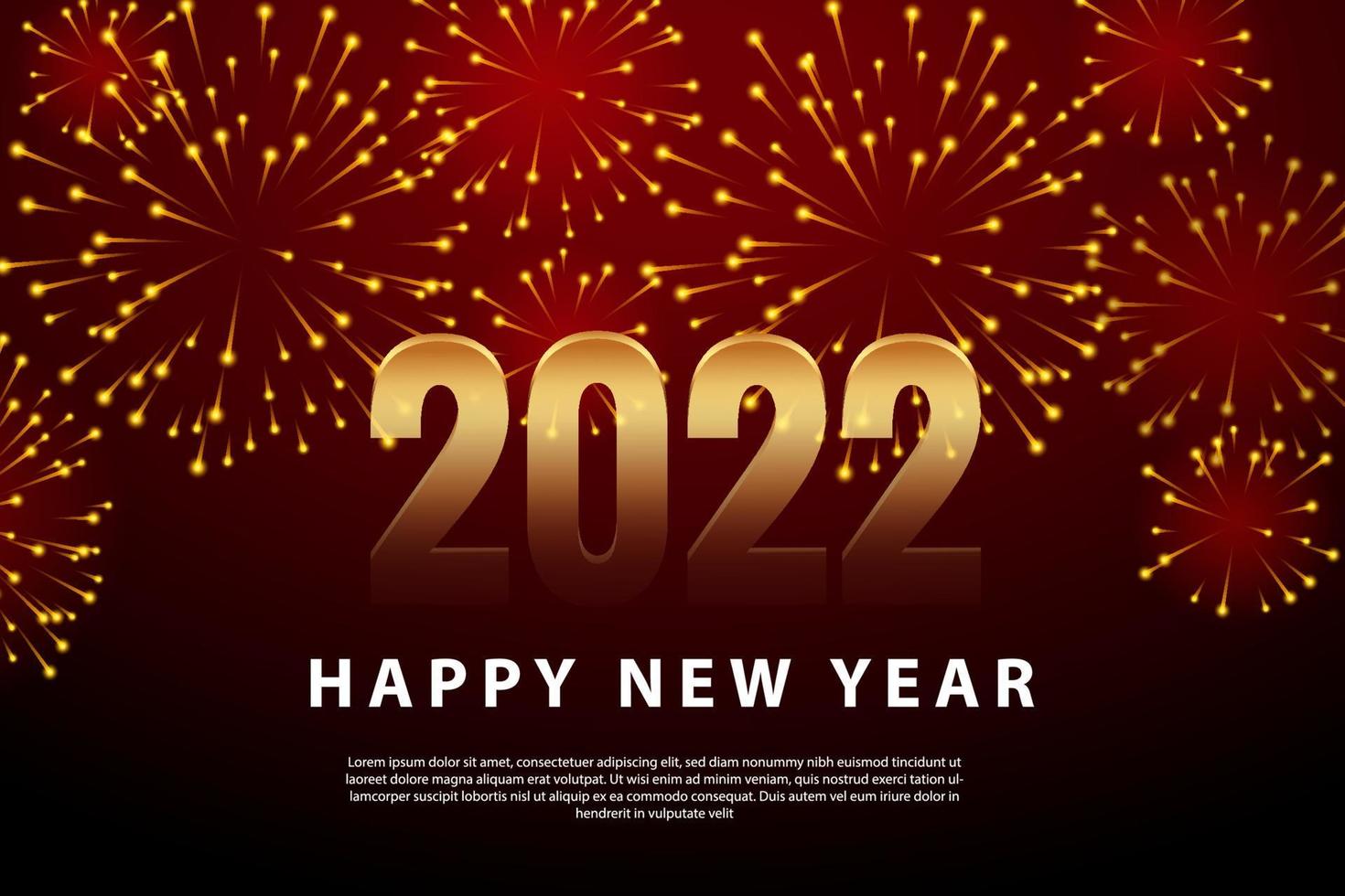 Frohes neues Jahr 2022 Hintergrundvorlage vektor