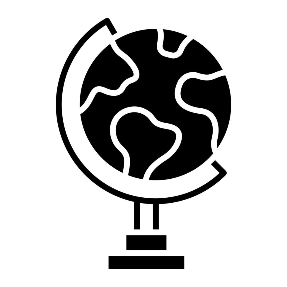 Globus Stand Glyphensymbol vektor