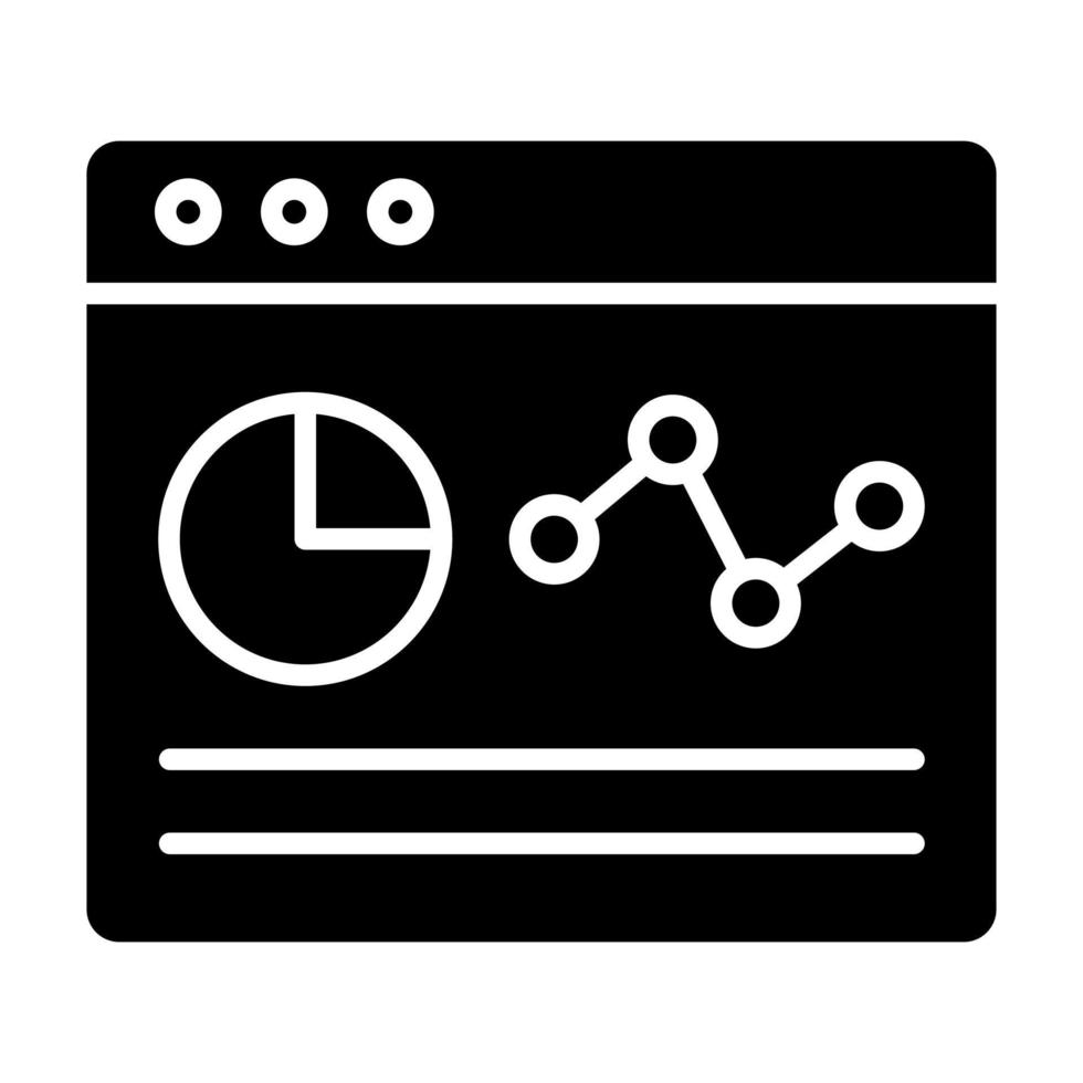 Glyphensymbol für Webseitenstatistik vektor