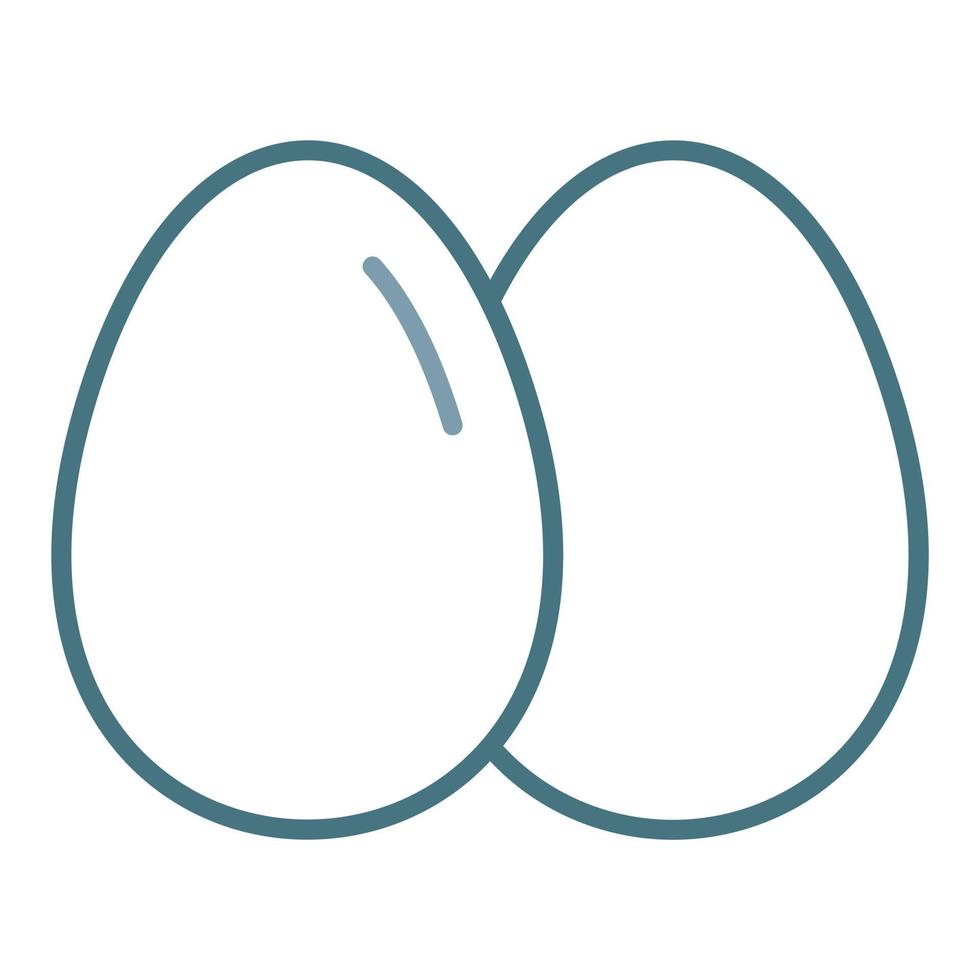 Eierlinie zweifarbiges Symbol vektor