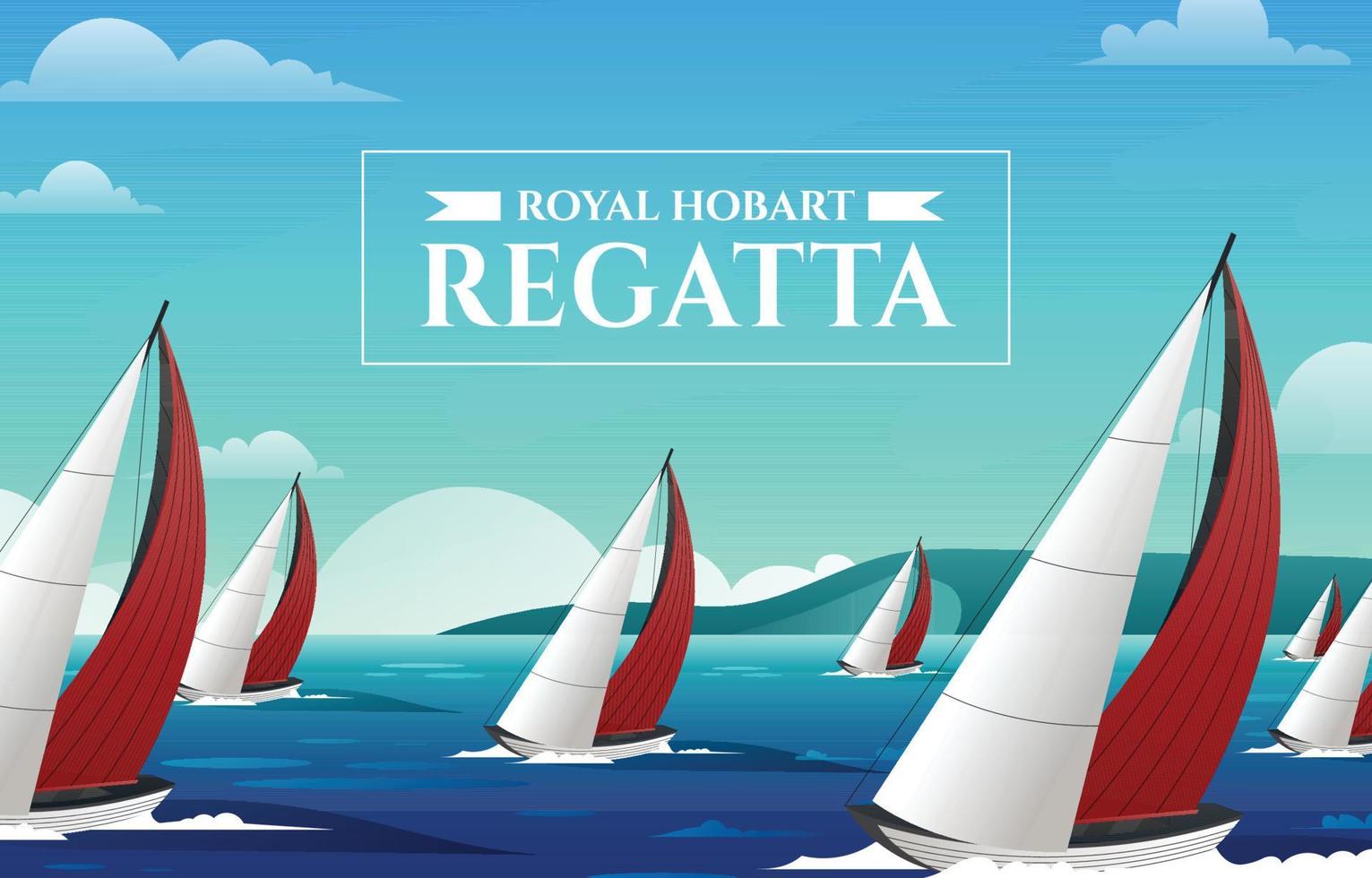 Royal Habort regatta segelbåt racing vektor