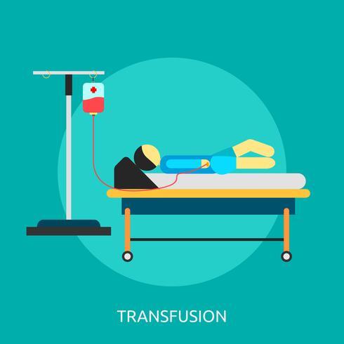 Transfusion Konceptuell illustration Design vektor
