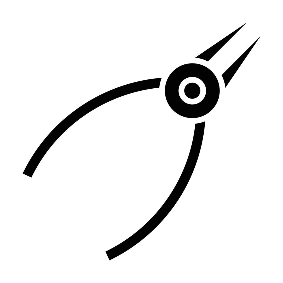 Zange Glyphe-Symbol vektor