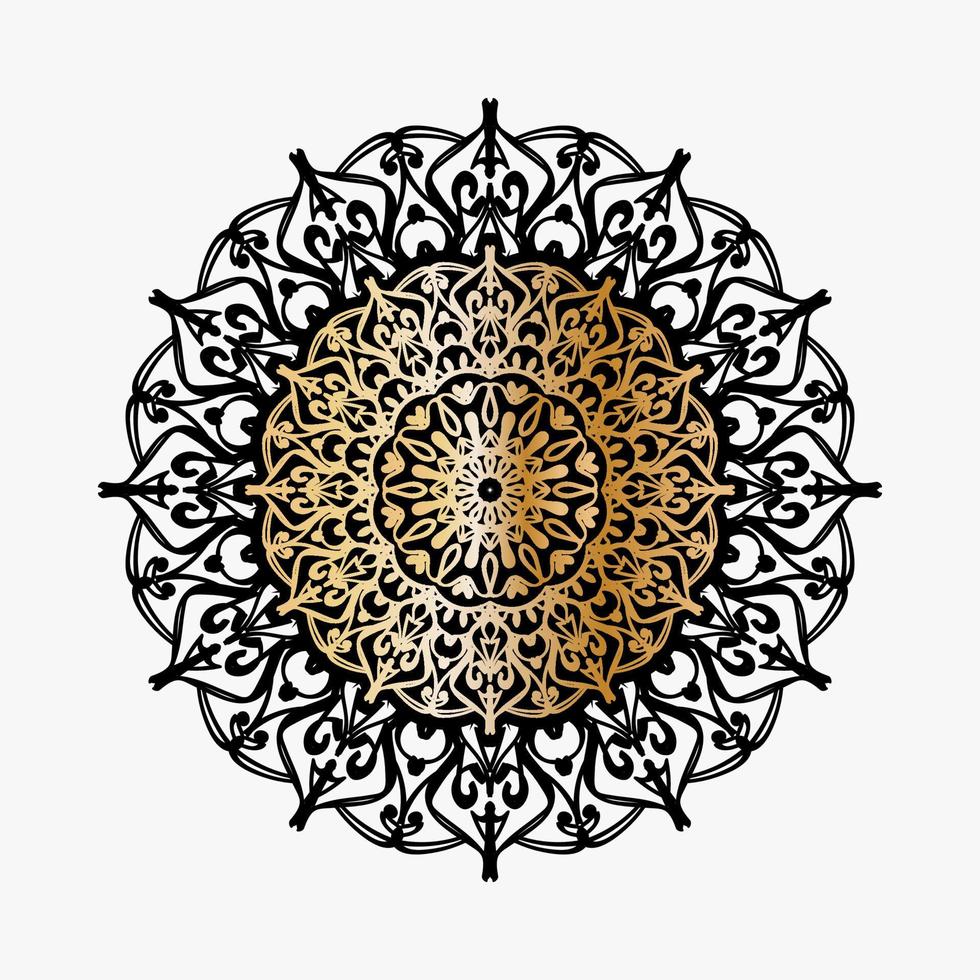 cirkulärt mönster i form av mandala med blomma för henna mandala tatuering dekoration vektor