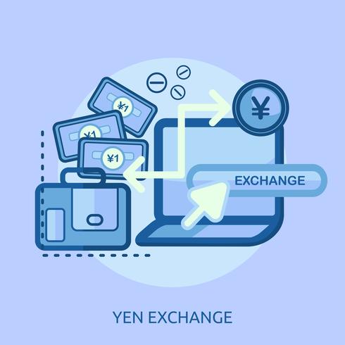 Bitcoin Exchange Konceptuell illustration Design vektor