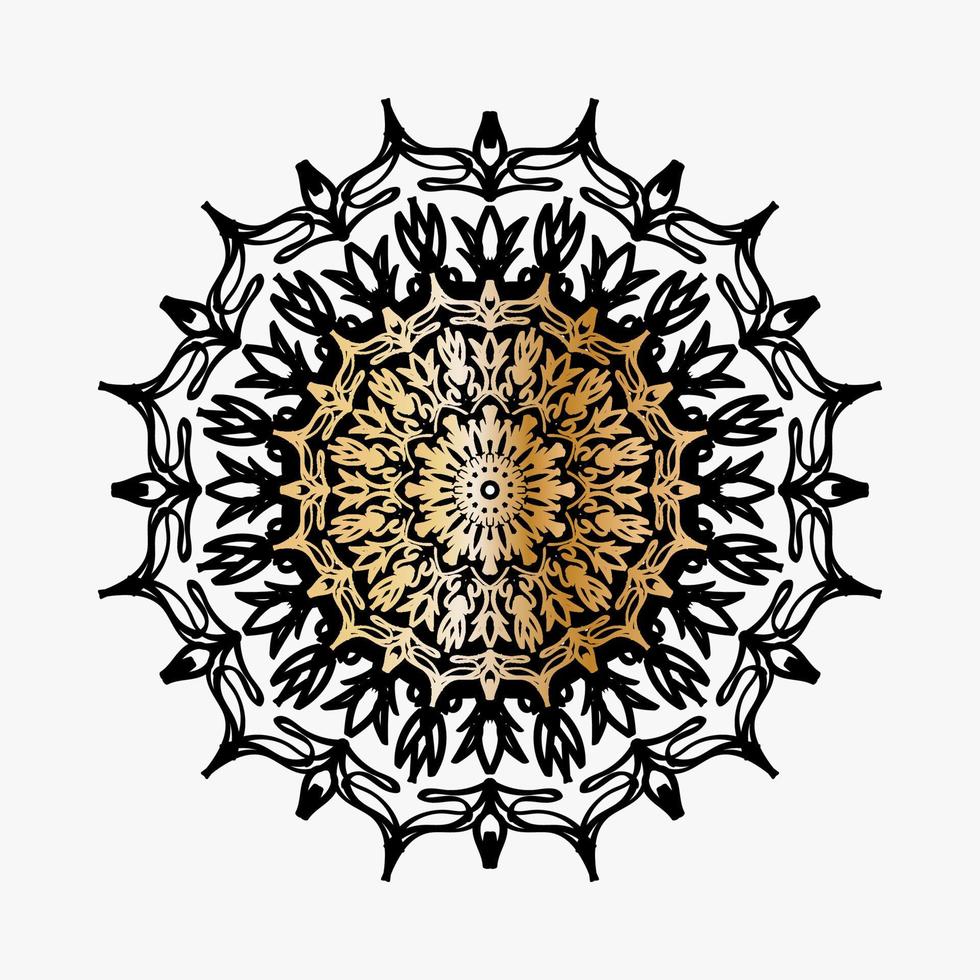 kreisförmiges Muster in Form von Mandala mit Blume für Henna-Mandala-Tattoo-Dekoration vektor