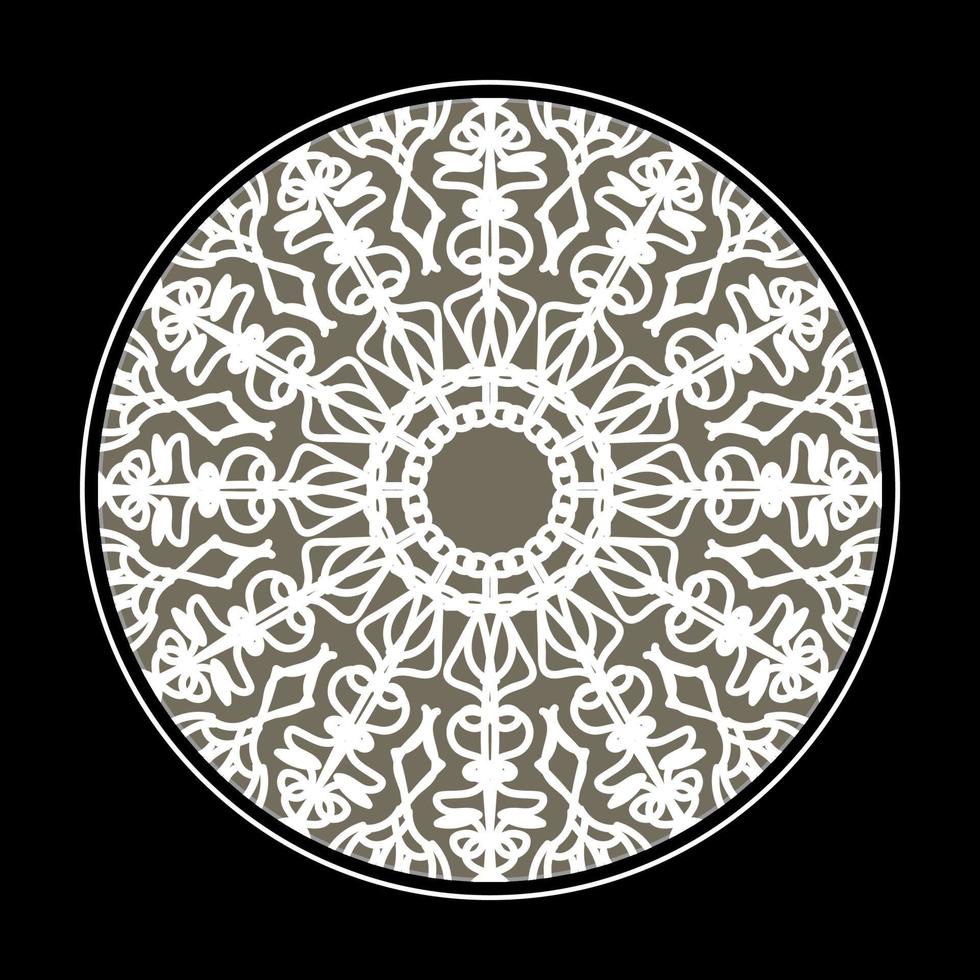 kreisförmiges Muster in Form von Mandala mit Blume für Henna-Mandala-Tattoo-Dekoration. vektor