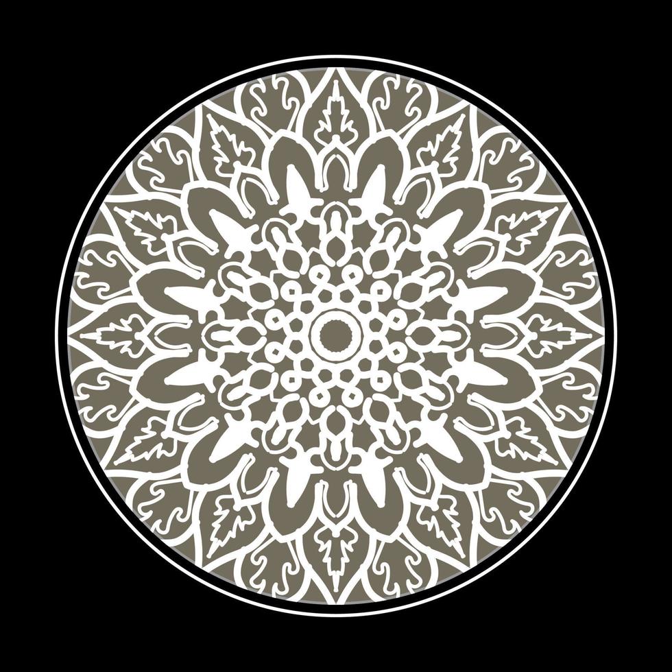 kreisförmiges Muster in Form von Mandala mit Blume für Henna-Mandala-Tattoo-Dekoration. vektor