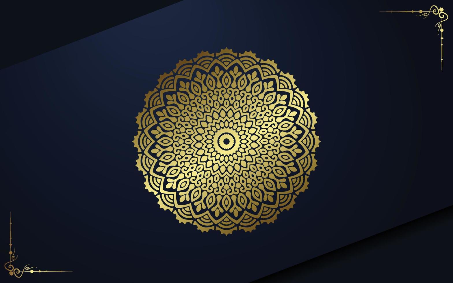 Luxus Gold Mandala verzierten Hintergrund für Hochzeitseinladung, Buchcover vektor