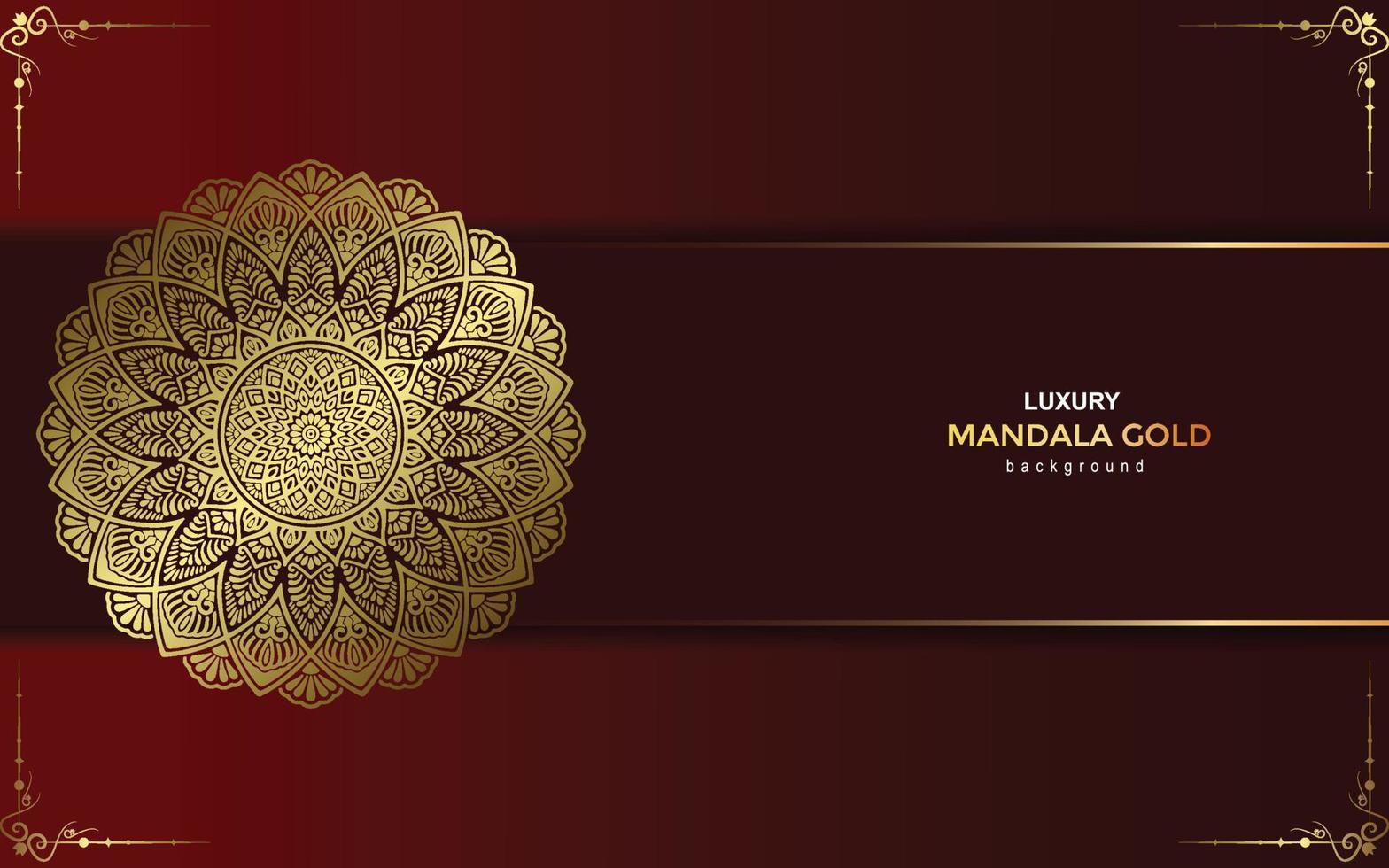 lyx dekorativ mandala bakgrund med arabisk islamisk östlig mönsterstil vektor