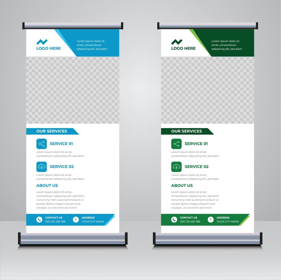 modern medicinsk roll up banner designmall vektor