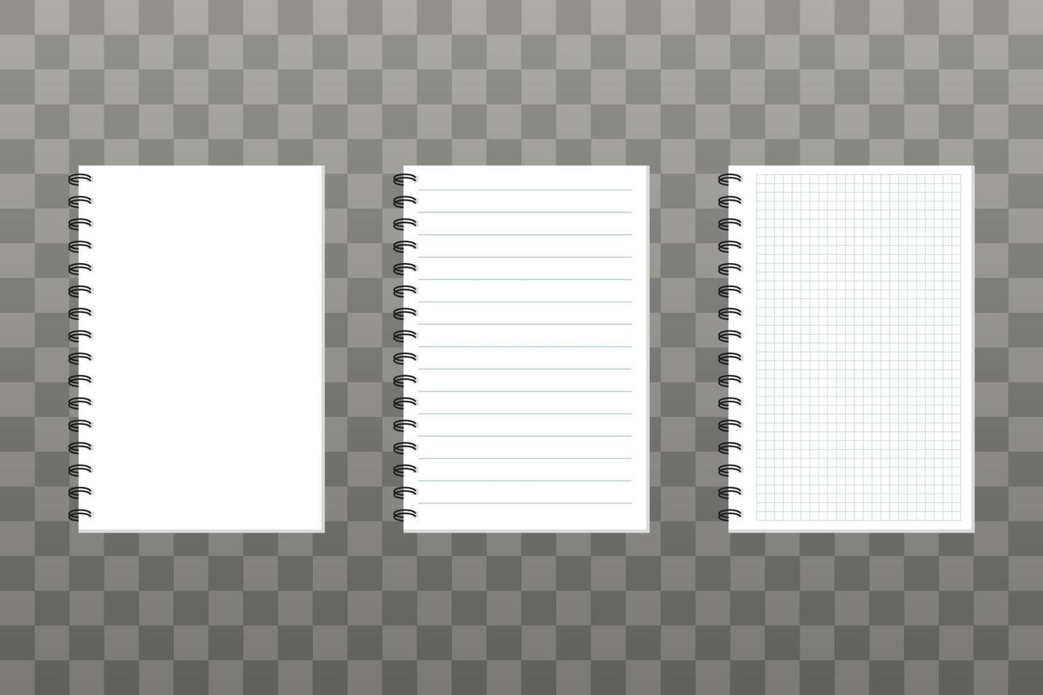 Notizbuch mit Bleistift auf weißem Hintergrund. Vektorillustration im flachen Design vektor