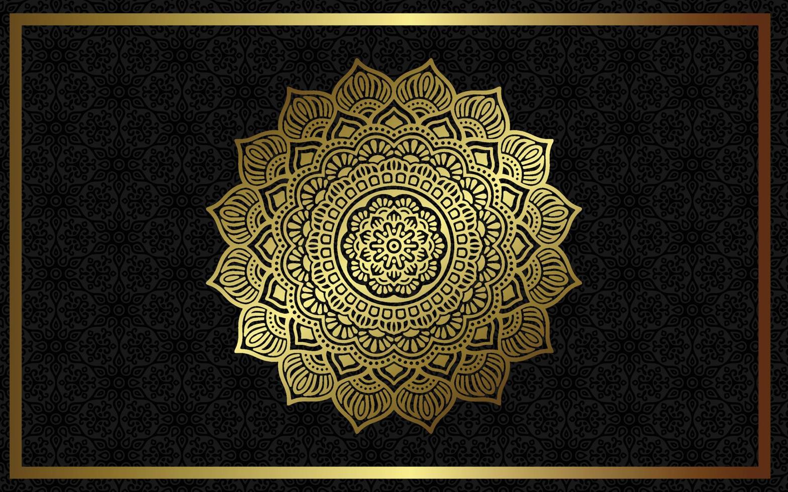 Luxus-Mandala-Hintergrund mit goldenem Arabeskenmuster arabisch-islamischer Oststil. Dekoratives Mandala im Ramadan-Stil. Mandala für Print, Poster, Cover, Broschüre, Flyer, Banner vektor