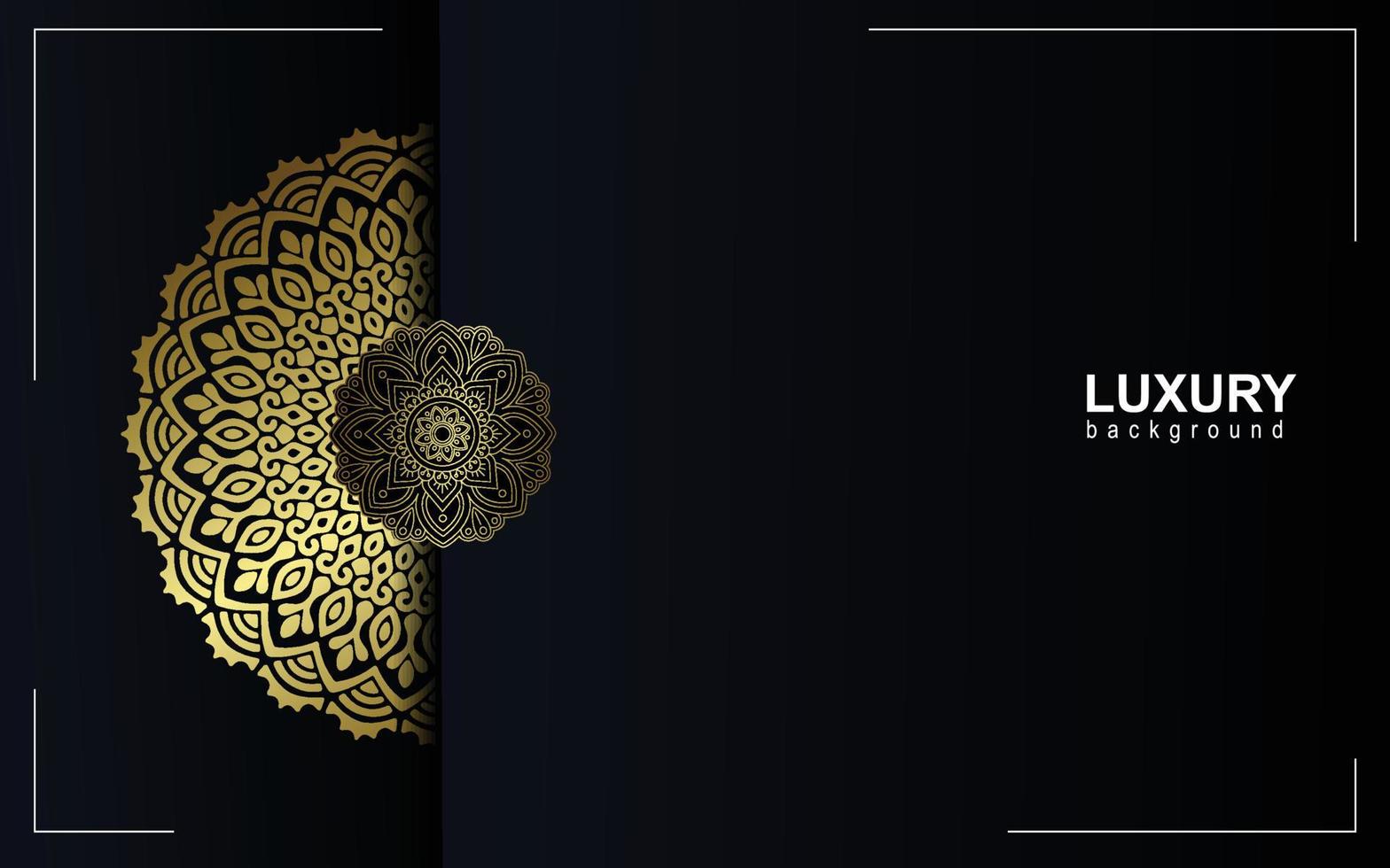 Luxus Gold Mandala verzierten Hintergrund für Hochzeitseinladung, Buchcover vektor