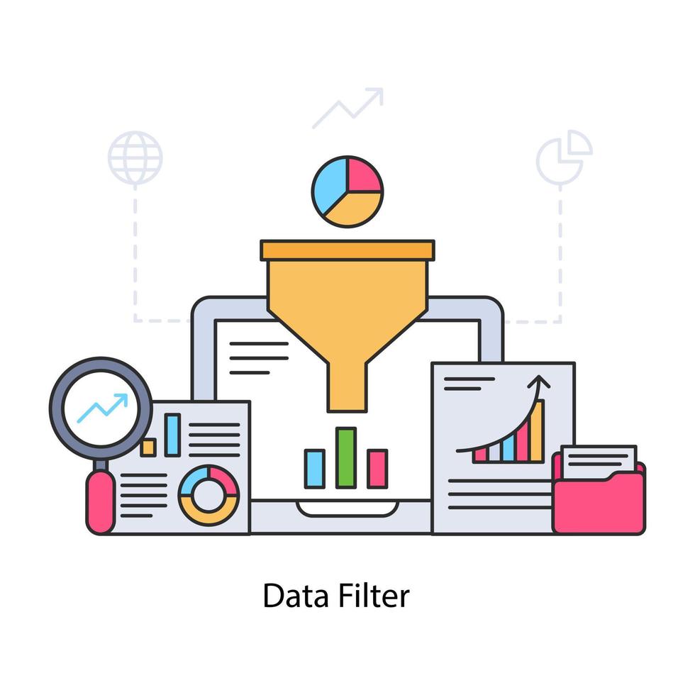 modernes Design-Darstellung des Datenfilters vektor