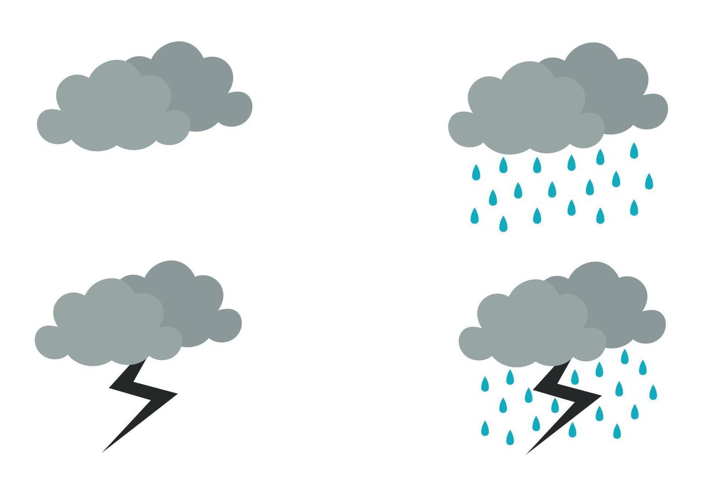 Wolkenillustrationssammlung 2 vektor