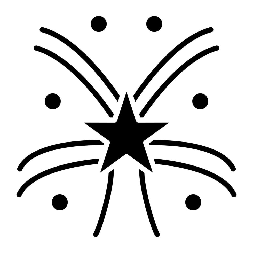 Feuerwerk-Glyphe-Symbol vektor