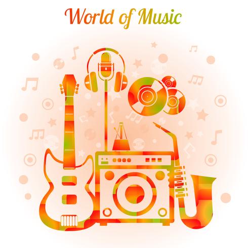 World of Music Color Concept vektor