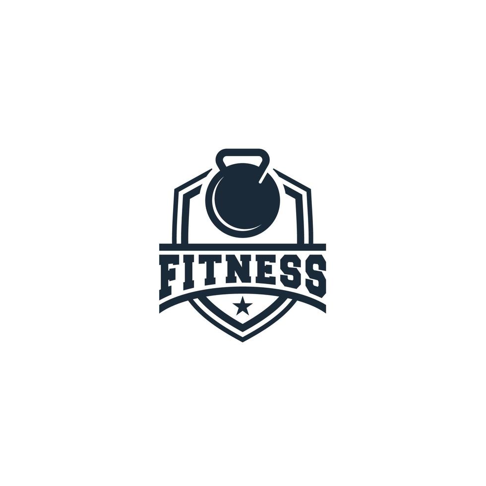 Fitness-Logo-Vorlage Vektor, Symbol im weißen Hintergrund vektor