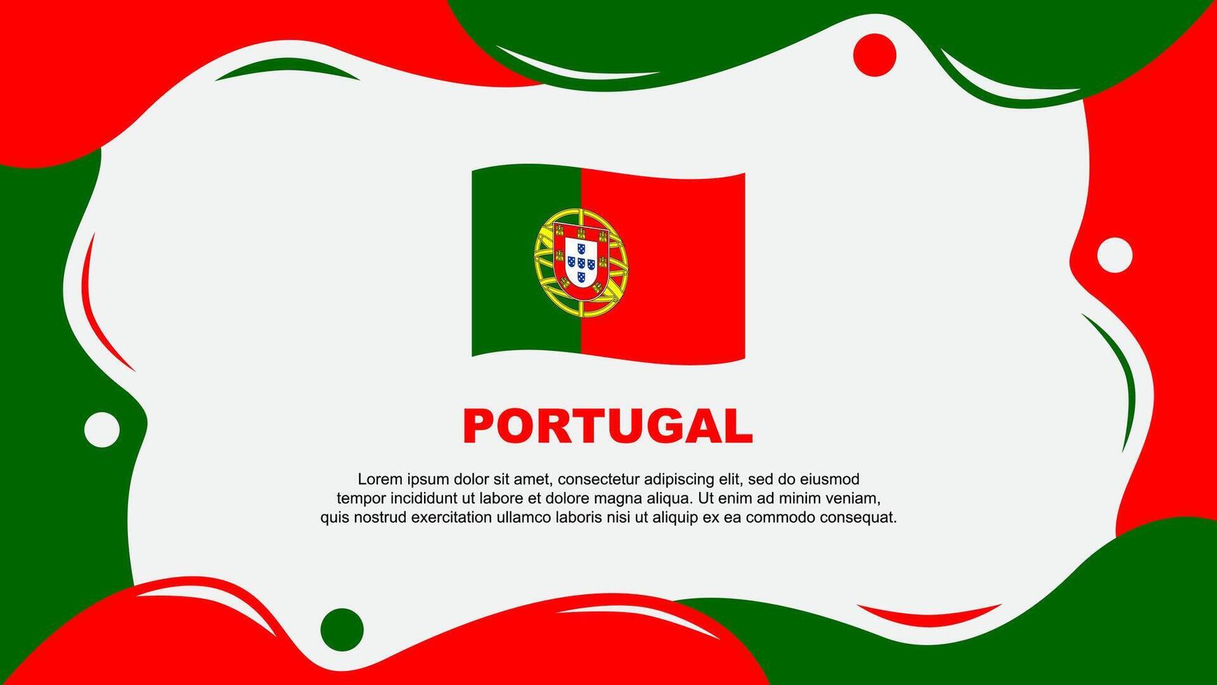 portugal flagga abstrakt bakgrund platt design mall. portugal oberoende dag baner tapet illustration. portugal bakgrund vektor