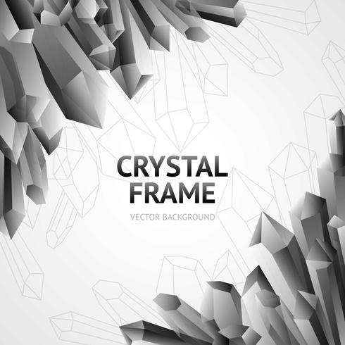 Kristall-Mineralien-Rahmen vektor