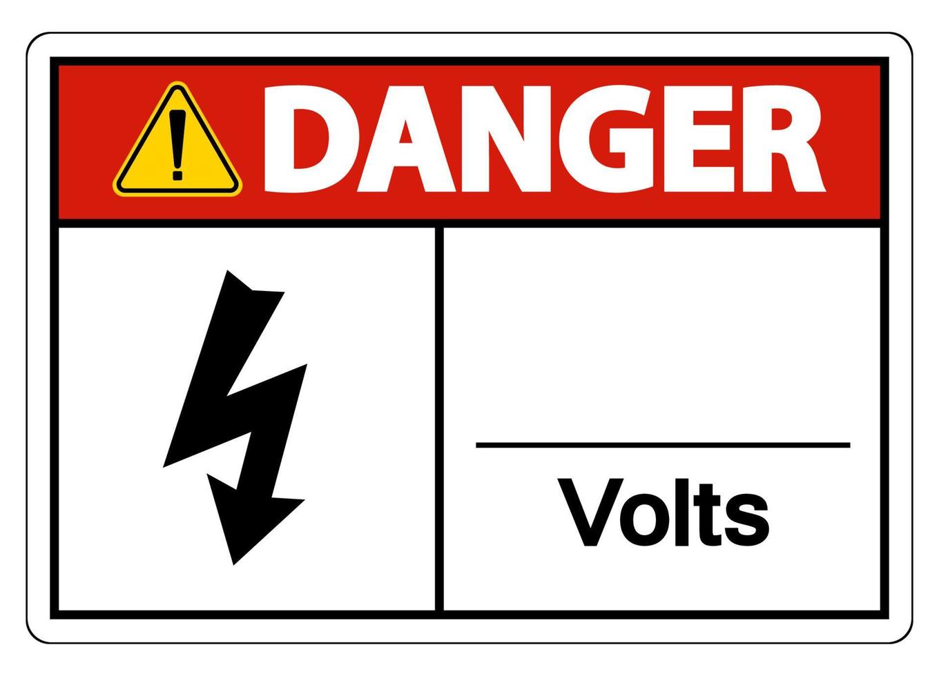fara volt symbol tecken på vit bakgrund vektor