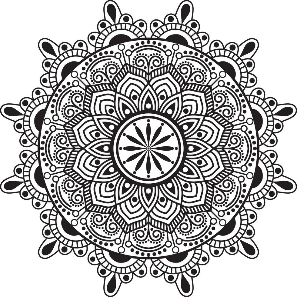 schwarzes Mandala für jedes Design vektor