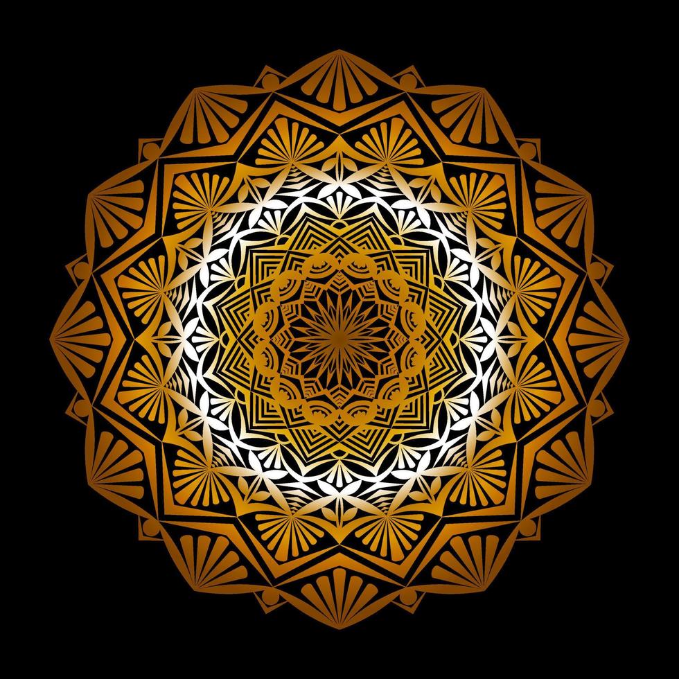 Luxus-Mandala-Hintergrunddesign mit goldenem Arabeskenmuster vektor