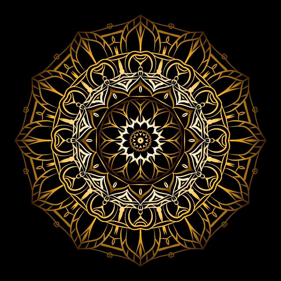 Luxus-Mandala-Hintergrunddesign mit goldenem Arabeskenmuster vektor