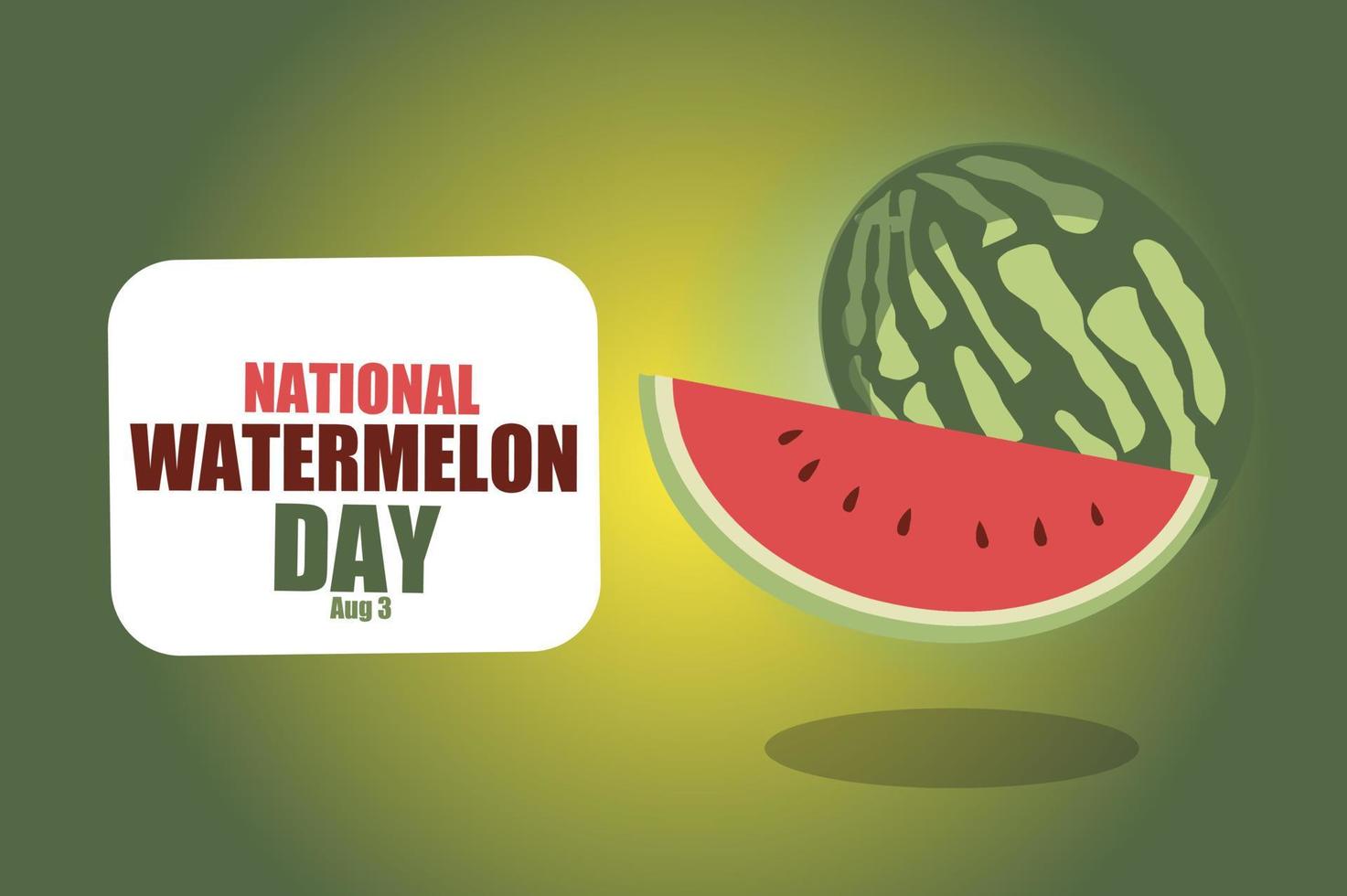 nationella vattenmelon dag vektor illustration