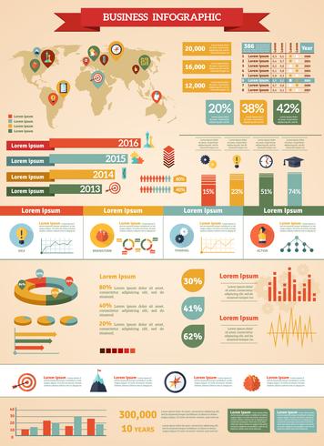 Affärsstrategi Infographic Set vektor