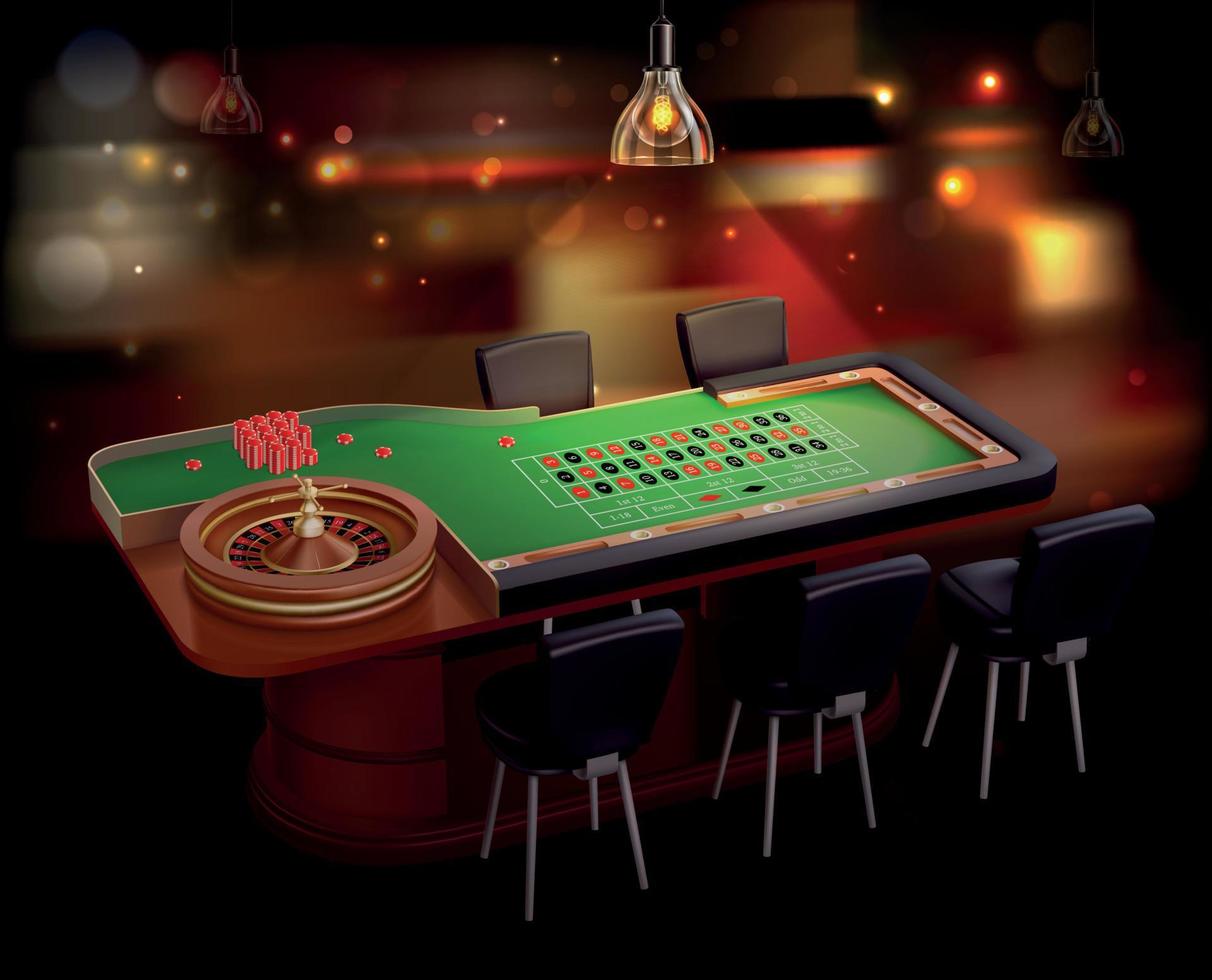 Roulette-Tisch im Casino vektor