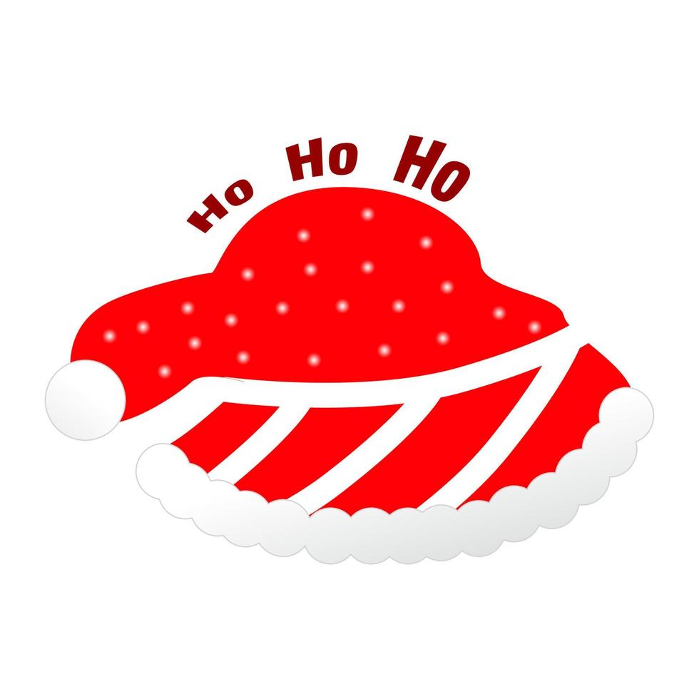 Santa Claus hatt illustration på vit bakgrund vektor