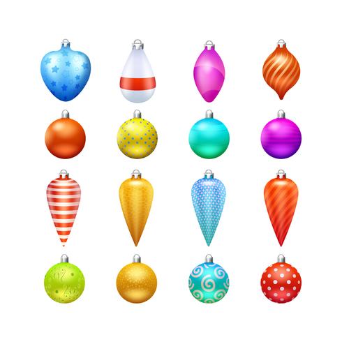 Weihnachten Spielzeug Icons Set vektor