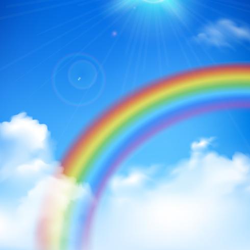 Regenbogen-Hintergrund-Illustration vektor