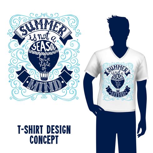 T-Shirt-Design-Schriftzug vektor