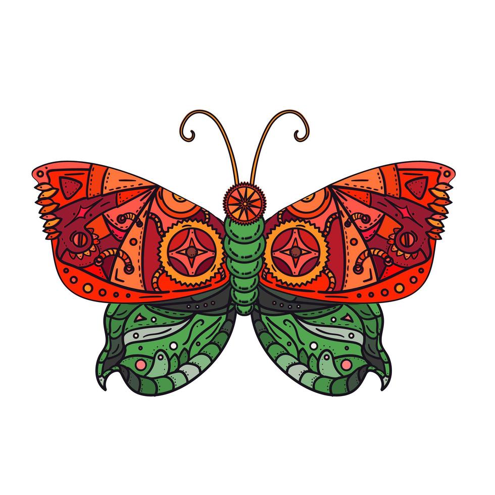 Steampunk Schmetterling Tattoo vektor