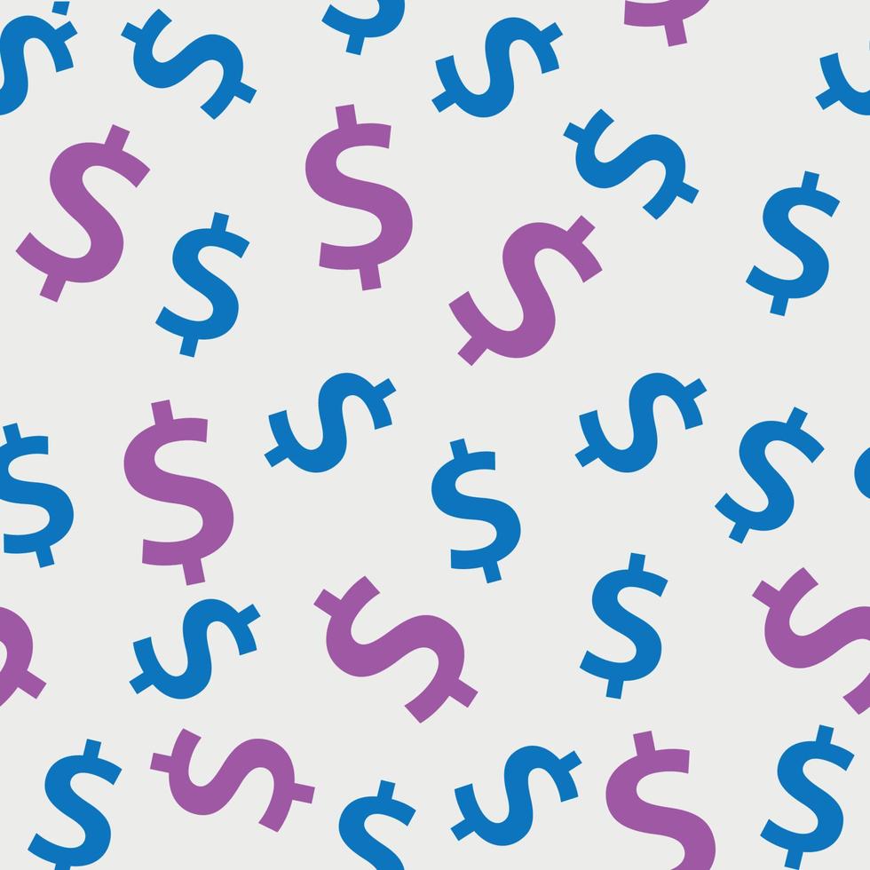 Geldzeichen nahtlose Muster Hintergrund Vektor-Illustration vektor
