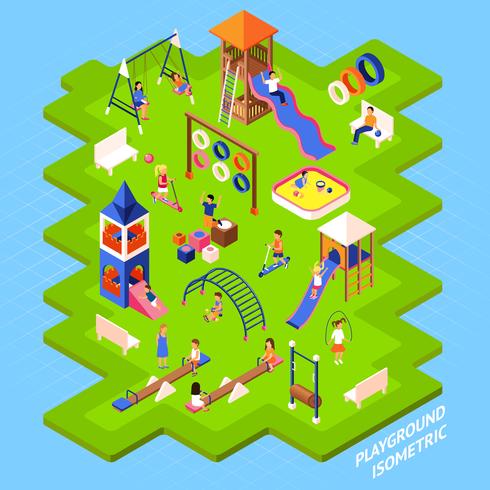 Spielplatz-Park-Plakat vektor