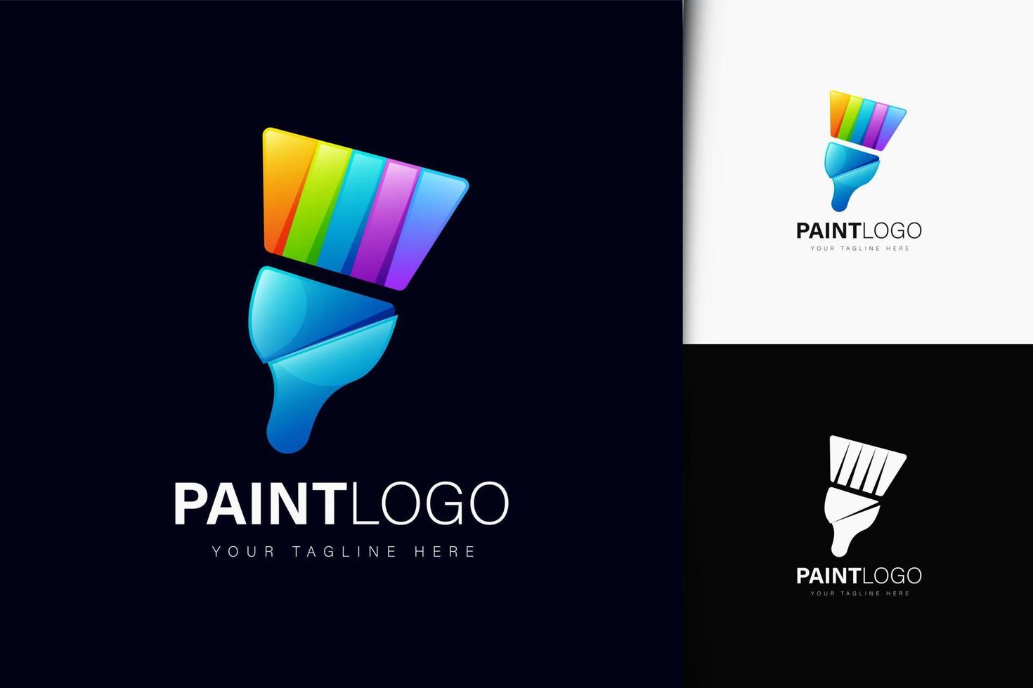 Logo-Design mit Farbverlauf malen vektor
