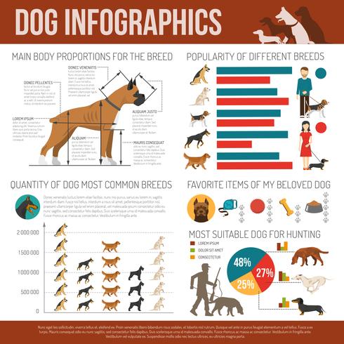 Hundinfographics set vektor