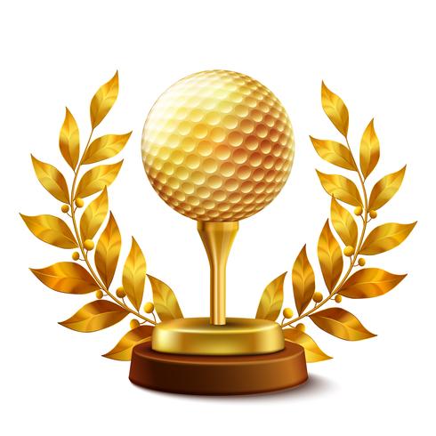 Goldener Golfpreis vektor