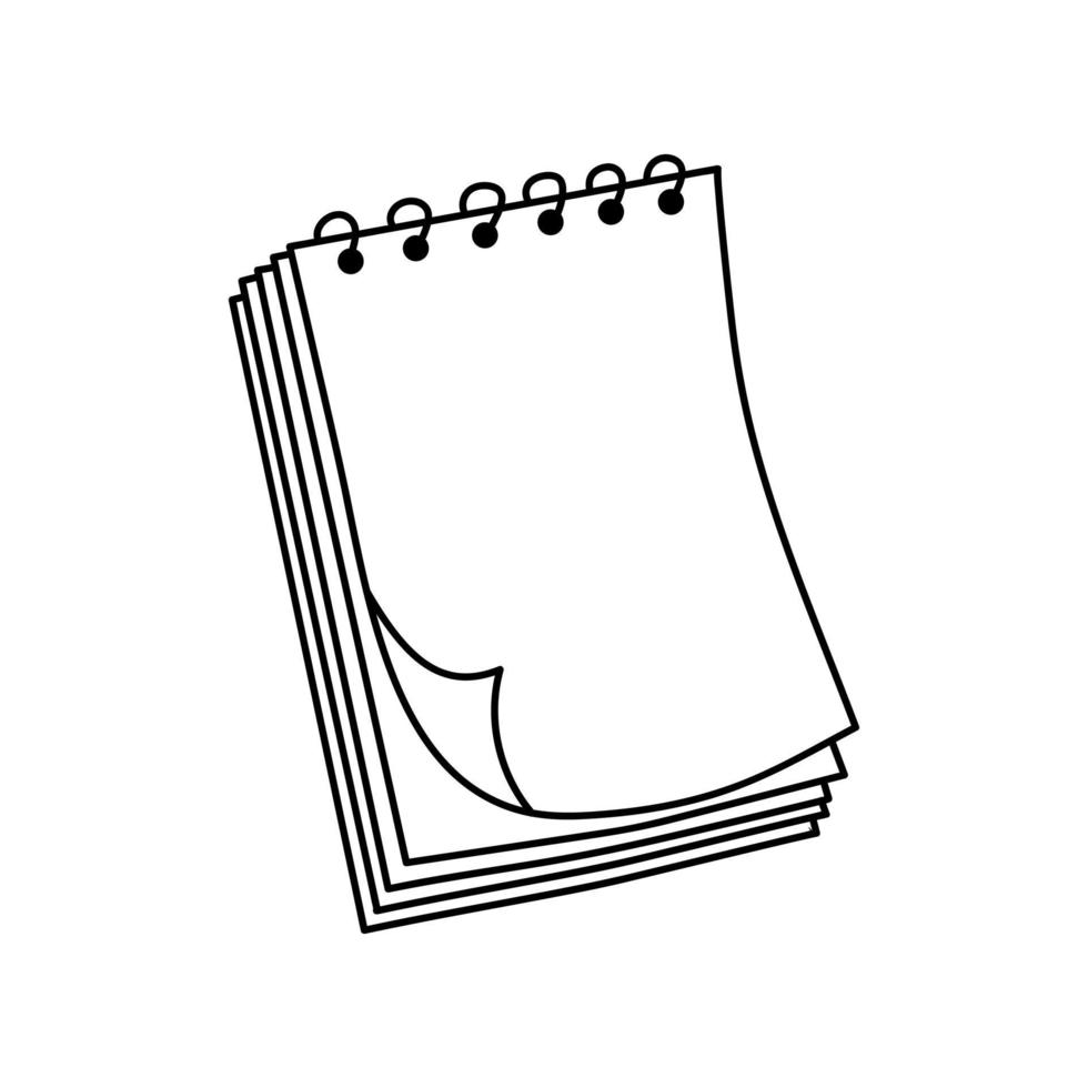 Skizzen-Notizblock-Doodle für Papierdesign. vektor