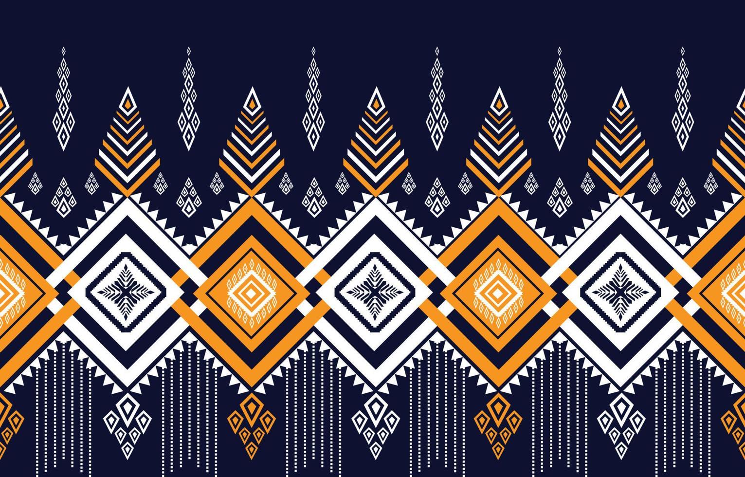 nahtlose geometrische ethnische Muster traditionell. abstraktes Hintergrunddesign für native Stoffmuster, Tapeten, Teppiche, Wraps, Stoffe, Batik, Textilvektorillustrationen vektor