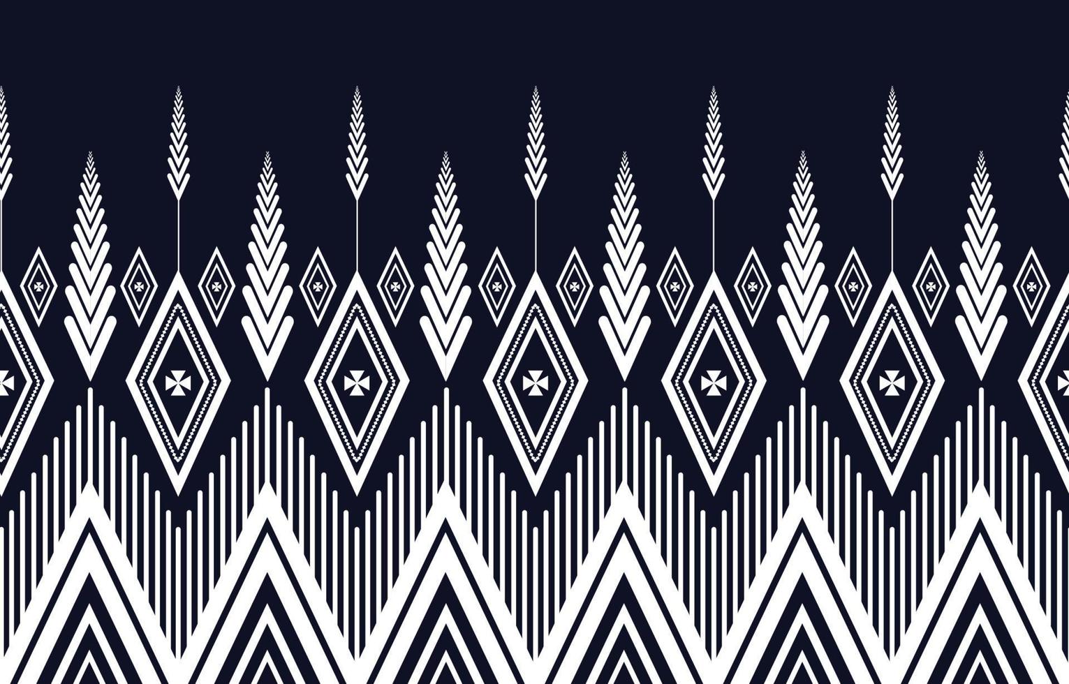 ethnisches geometrisches Muster für Hintergrund oder Teppich, Tapete, Wrap, Batik, indigenes Mustervorhangdesign. Vektor-Illustration vektor