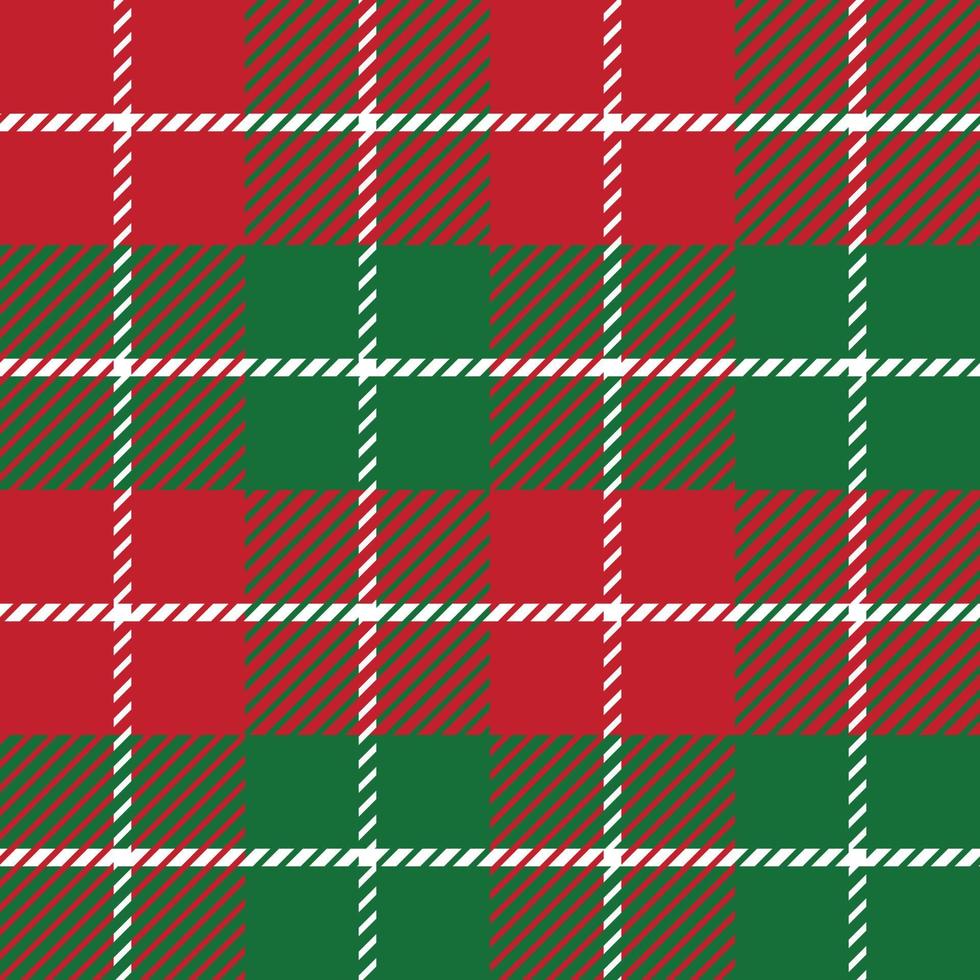 Weihnachtsmuster nahtloser karierter Wiederholungsvektor mit Rot, Grün und Schwarz. Farbdesign für Druck, Geschenkpapier, Textilien, Weihnachts-Tartan-Hintergründe. vektor