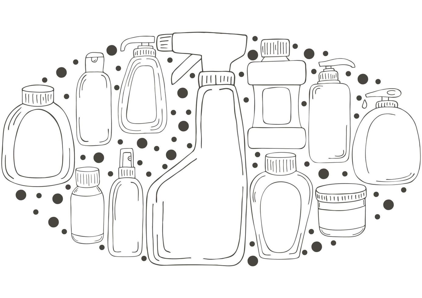 monochrome medizinische Illustrationen. Malvorlagen, schwarzweiß vektor