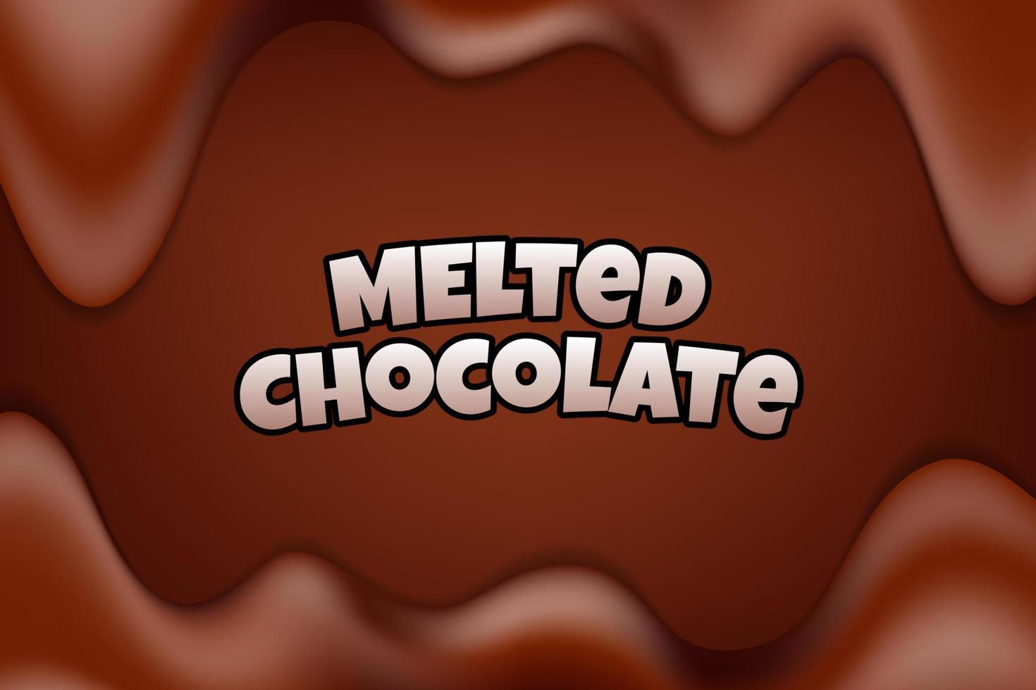 realistisk smält choklad bakgrund vektor